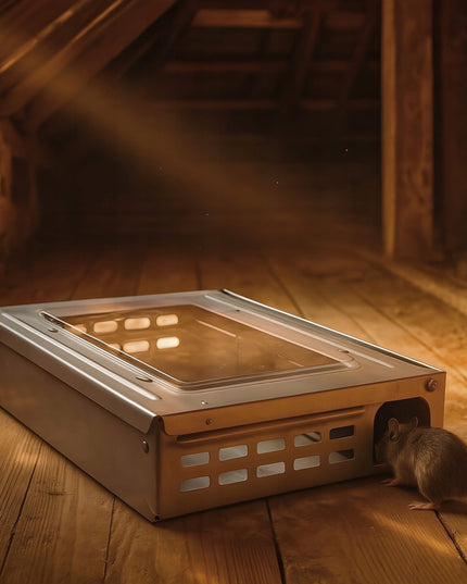 Spąstai pelėms ir žiurkėms No Pest® – metalinė humaniška gaudyklė graužikams, daugkartinio naudojimo su patikimu mechanizmu