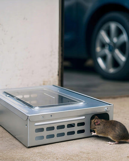 Spąstai pelėms ir žiurkėms No Pest® – metalinė humaniška gaudyklė graužikams, daugkartinio naudojimo su patikimu mechanizmu