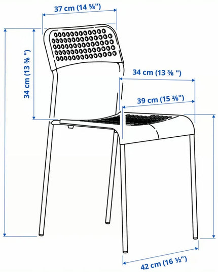 IKEA ADDE kėdė, balta VIRTUVĖ VALGOMASIS SVETAINĖ