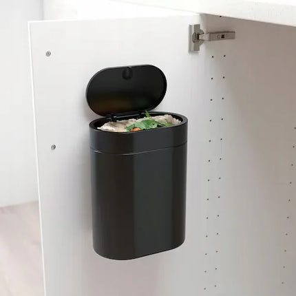 IKEA BROGRUND šiukšliadėžė, 4 l, juoda