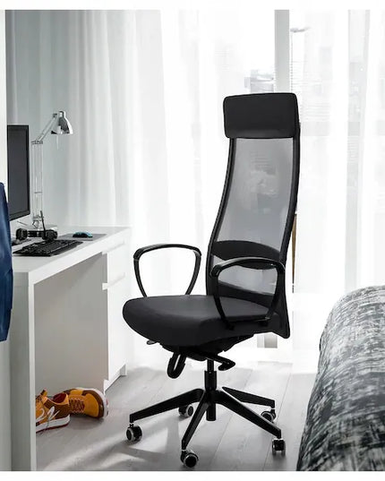 IKEA MARKUS biuro kėdė, VISSLE tamsiai pilka
