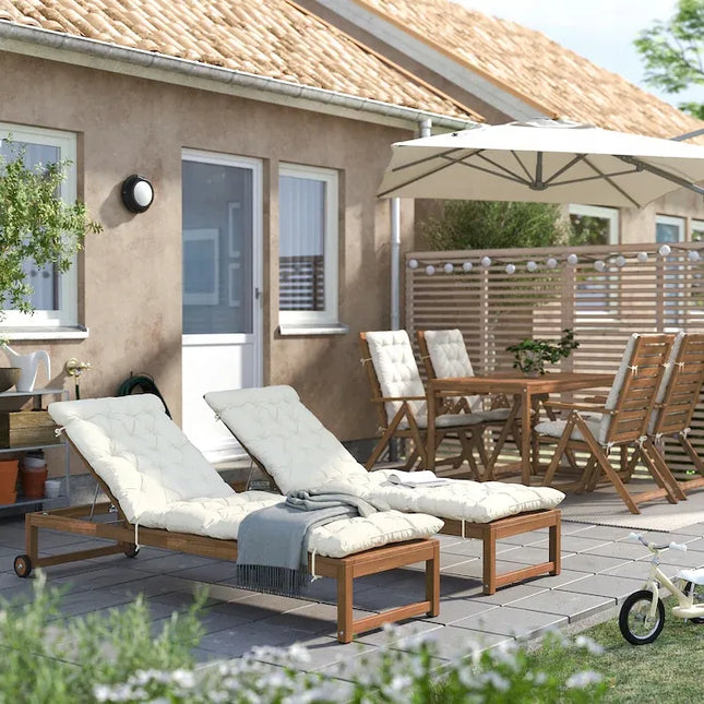 IKEA NÄMMARÖ gultas, lauko baldai, šviesiai ruda beicuota mediena