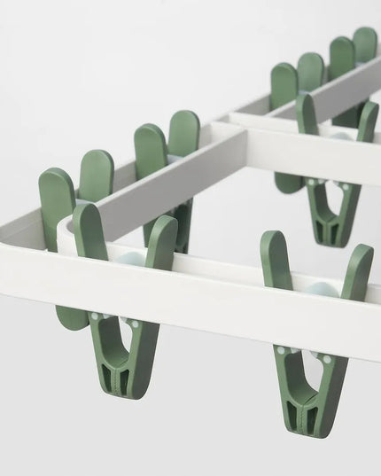 IKEA SLIBB pakabinama skalbinių džiovyklė su 24 segtukais