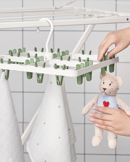 IKEA SLIBB pakabinama skalbinių džiovyklė su 24 segtukais