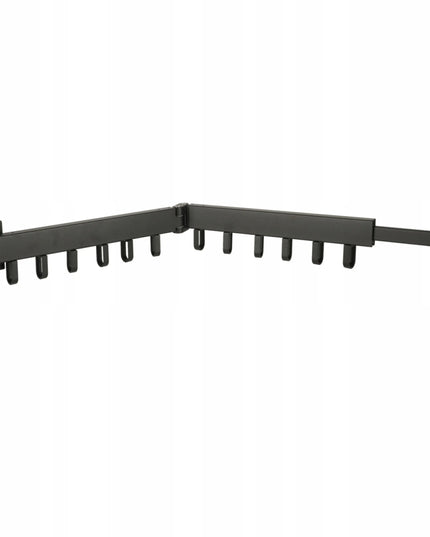 Ikonka KX3849 sieninė teleskopinė drabužių džiovykla, sulankstoma, juoda, 90 cm
