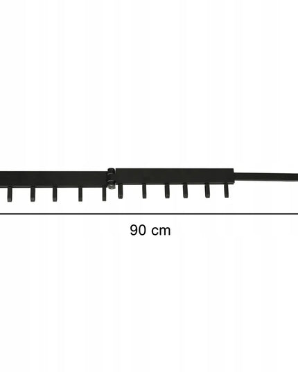 Ikonka KX3849 sieninė teleskopinė drabužių džiovykla, sulankstoma, juoda, 90 cm
