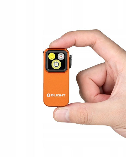 Įkraunamas EDC žibintuvėlis Olight Oclip Pro Orange 500 lm 6 dienų veikimas