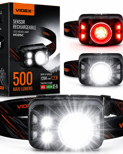 Įkraunamas LED priekinis žibintas Videx H035C 410lm IP65
