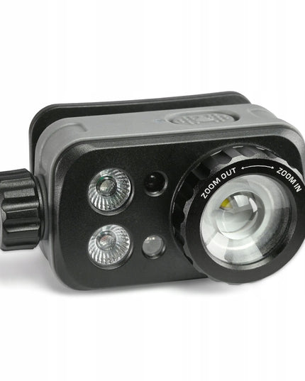 Įkraunamas LED priekinis žibintas „Videx“, kariško stiliaus, galingas, vandeniui atsparus IP65