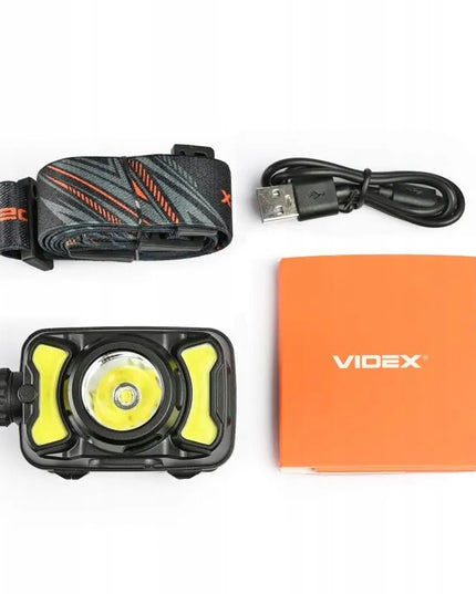 Įkraunamas LED priekinis žibintas Videx VLF-H147, 700 lm, IP55, juodas