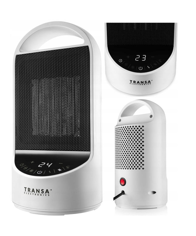 Keramikinis ventiliatorinis šildytuvas CERAMIO 1500W su termostatu, LCD paneliu, laikmačiu ir oscilacija