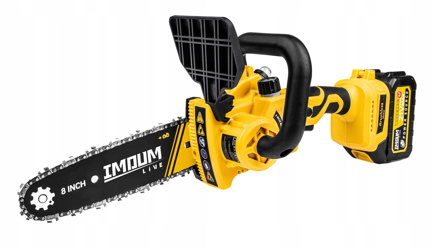 IMOUM DLJ08 mini grandininis pjūklas 8" akumuliatorinis su 2 baterijomis ir lagaminėliu