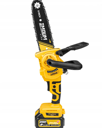 IMOUM DLJ08 mini grandininis pjūklas 8" akumuliatorinis su 2 baterijomis ir lagaminėliu