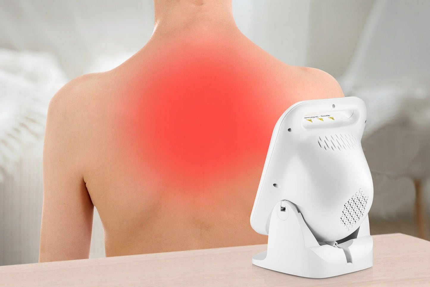 Infraraudonųjų spindulių lempa terapijai su laikmačiu ir apsauginiais akiniais 300W Beauty Limited InfraCare – šilumos ir šviesos terapija raumenų atsipalaidavimui ir kraujotakos gerinimui