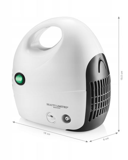 Inhaliatorius su kompresoriumi vaikams ir suaugusiems 130W NebuCare Beauty Limited – tylus stūmoklinis inhaliatorius su pilnu priedų komplektu