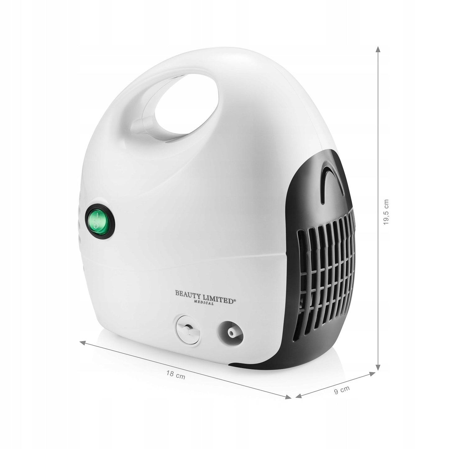 Inhaliatorius su kompresoriumi vaikams ir suaugusiems 130W NebuCare Beauty Limited – tylus stūmoklinis inhaliatorius su pilnu priedų komplektu
