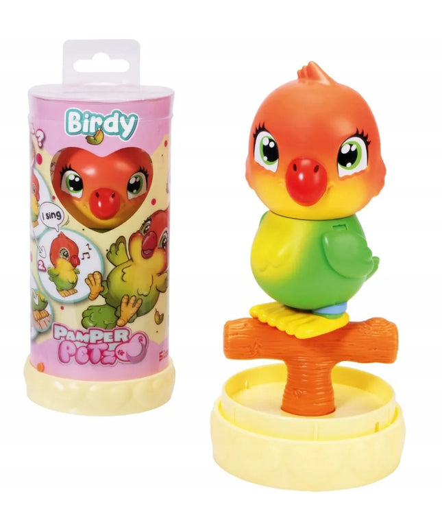 Interaktyvi dainuojanti papūgėlė Birdy 13 cm Pamper Petz garsai Simba