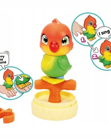 Interaktyvi dainuojanti papūgėlė Birdy 13 cm Pamper Petz garsai Simba
