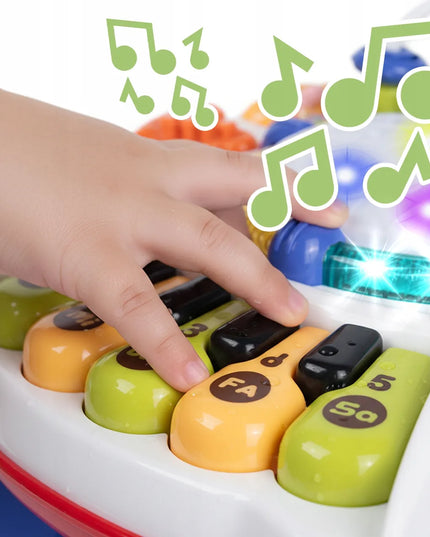 Interaktyvus edukacinis stalas su muzikos skydeliu ir būgneliu 8in1