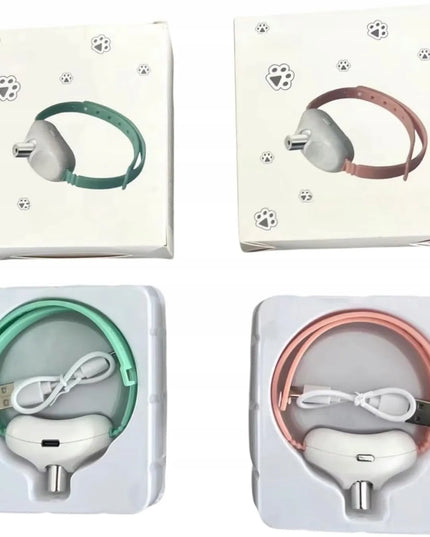 Interaktyvus LED antkaklis katei ir šuniui, elektroninis treniruočių žaislas su USB
