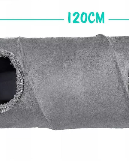 INTERAKTYVUS TUNELIS KATĖMS Mersjo 2in1, žaislas ir jaukus namelis 120cm + kamuoliukas