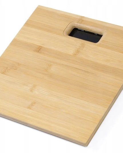 Interlook HD-2009-Bamboo-V2 vonios svarstyklės iš natūralaus bambuko su LED ekranu ir termometru