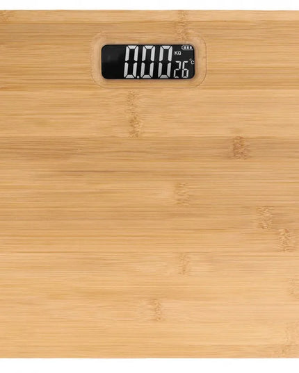 Interlook HD-2009-Bamboo-V2 vonios svarstyklės iš natūralaus bambuko su LED ekranu ir termometru