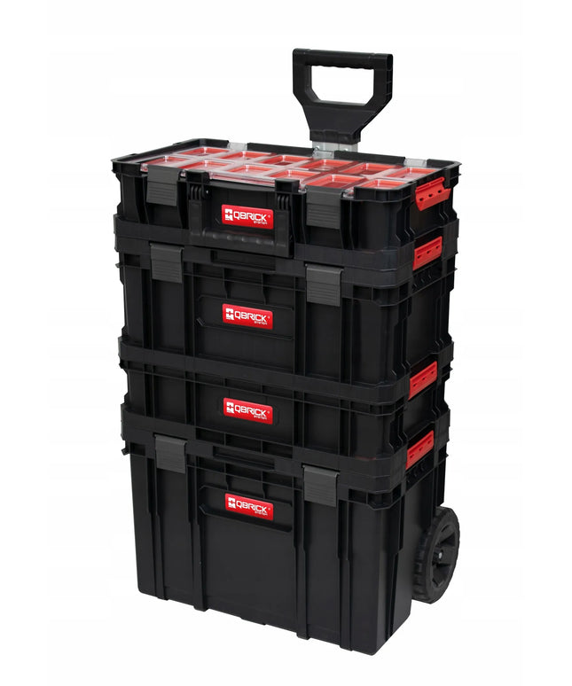 Įrankių dėžių rinkinys su ratukais Qbrick System TWO SET 6w1