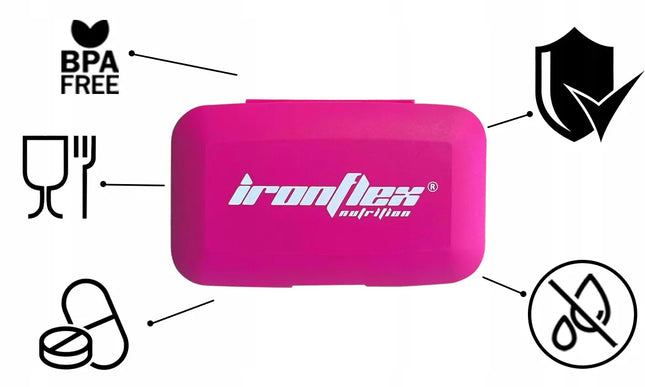 IRONFLEX tablečių ir kapsulių organizatorius, piliulių dėžutė