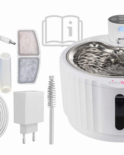 Išmanioji katės girdykla-fontanas su jutikliu ir baterija PurrFlow KittyTech