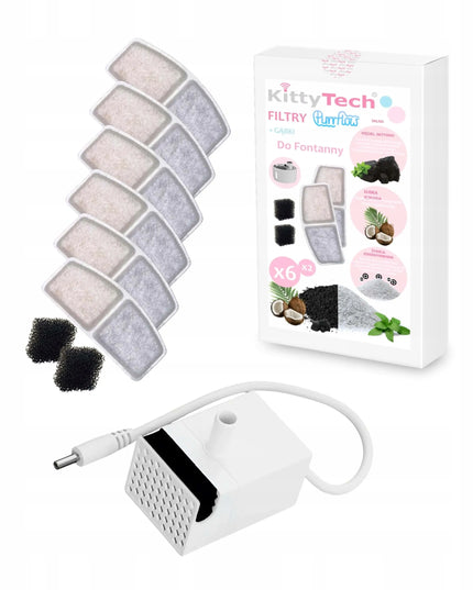 Išmanioji katės girdykla-fontanas su jutikliu ir baterija PurrFlow KittyTech
