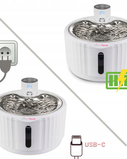 Išmanioji katės girdykla-fontanas su jutikliu ir baterija PurrFlow KittyTech