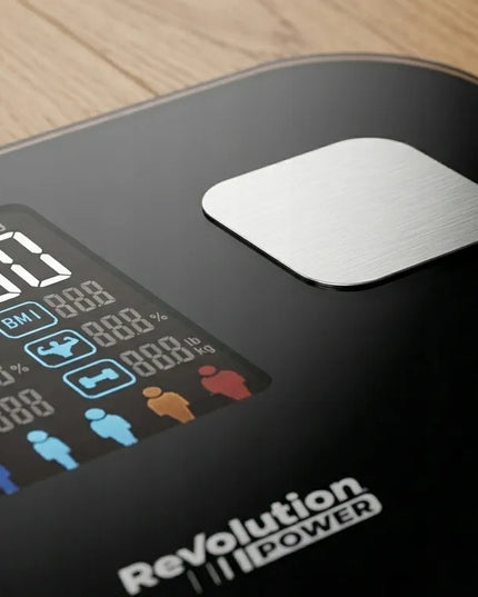 Išmaniosios analizės vonios svarstyklės Revolution POWER su Bluetooth ir BMI