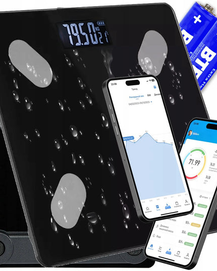 Išmaniosios elektroninės vonios svarstyklės „Bluetooth“ su BMI programėle