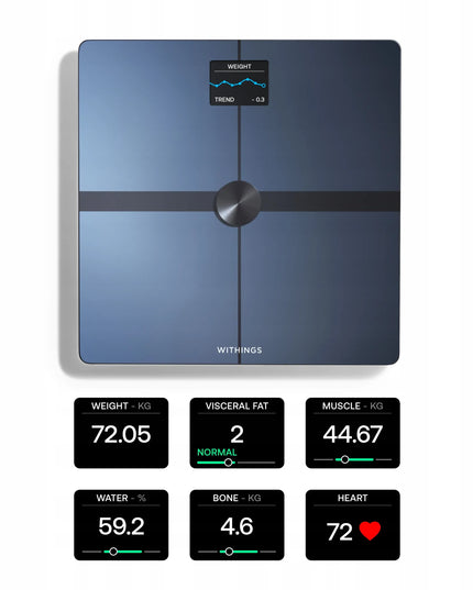 Išmaniosios svarstyklės Withings Body Smart, juodos