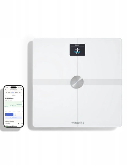 Išmaniosios svarstyklės Withings Body Smart, kūno sudėties analizė, širdies ritmas, baltos