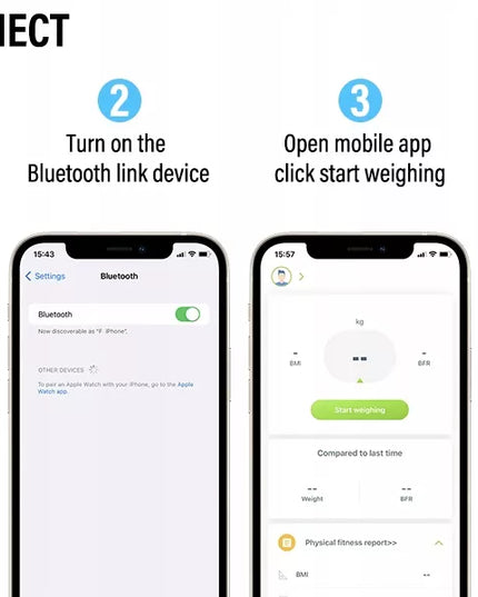 Išmaniosios vonios svarstyklės A-Rival WS-12 su kūno sudėties analize ir Bluetooth