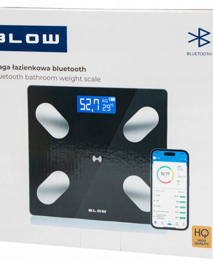 Išmaniosios vonios svarstyklės BLOW elektroninės tikslios analizatorius 180kg 25in1