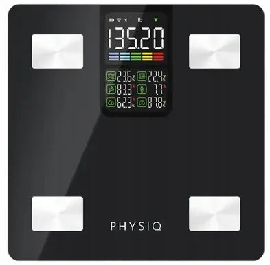 Išmaniosios vonios svarstyklės Physiq, analitinės, 13 parametrų, sujungimas su Apple Health, Google Fit, Fitbit