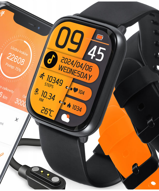 Universalus išmanusis laikrodis SMART BLACK SPORT