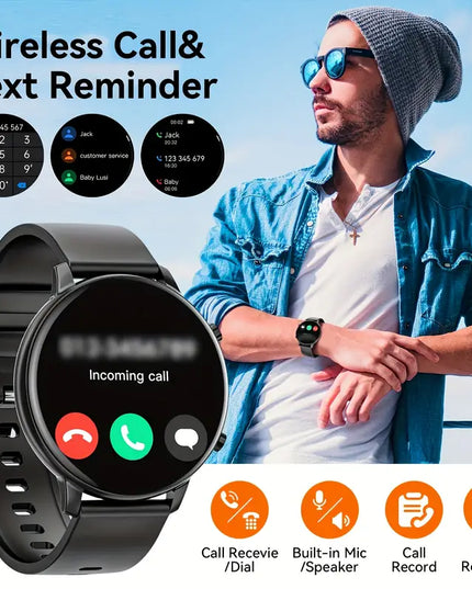 Išmanusis laikrodis moterims su belaidėmis skambučių funkcijomis, 3,53 cm ekranas, 100+ sporto režimų, su balso asistentu