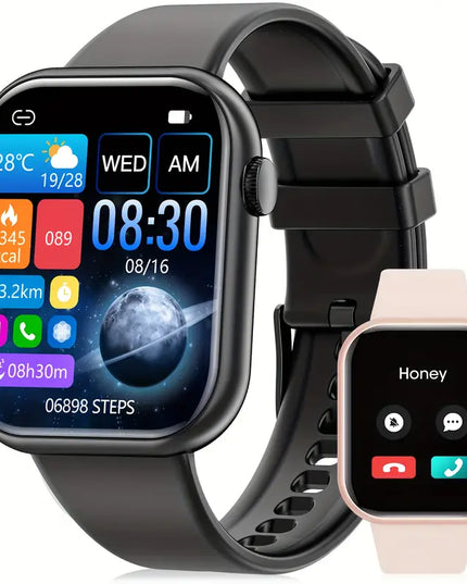 2025 Išmanusis Laikrodis su Skambinimo Funkcija, 1,85 Colio Ekranas, Fitneso Stebėjimas, Tinka Android ir iPhone