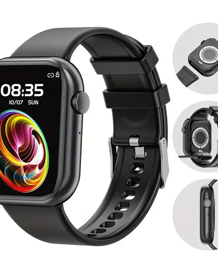 2025 Išmanusis Laikrodis su Skambinimo Funkcija, 1,85 Colio Ekranas, Fitneso Stebėjimas, Tinka Android ir iPhone