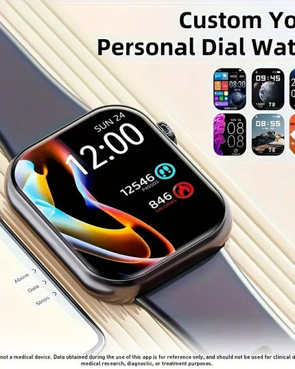2025 Išmanusis Laikrodis su Skambinimo Funkcija, 1,85 Colio Ekranas, Fitneso Stebėjimas, Tinka Android ir iPhone