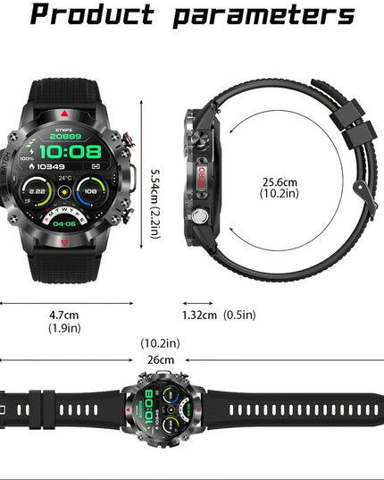 Išmanusis laikrodis su sporto režimais, muzikos valdymu, orų prognoze ir 1.39 colių IPS ekranu – suderinamas su Android ir iPhone