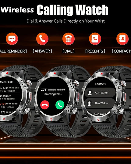 Išmanusis laikrodis su sporto režimais, muzikos valdymu, orų prognoze ir 1.39 colių IPS ekranu – suderinamas su Android ir iPhone