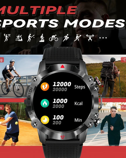 Išmanusis laikrodis su sporto režimais, muzikos valdymu, orų prognoze ir 1.39 colių IPS ekranu – suderinamas su Android ir iPhone