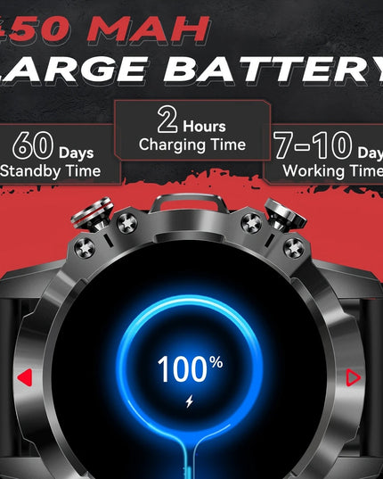 Išmanusis laikrodis su sporto režimais, muzikos valdymu, orų prognoze ir 1.39 colių IPS ekranu – suderinamas su Android ir iPhone