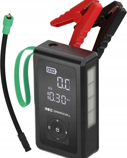 Išorinė baterija, automobilinis paleidiklis ir kompresorius Green Cell PowerBoost Air 8000mAh
