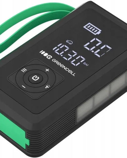 Išorinė baterija, automobilinis paleidiklis ir kompresorius Green Cell PowerBoost Air 8000mAh